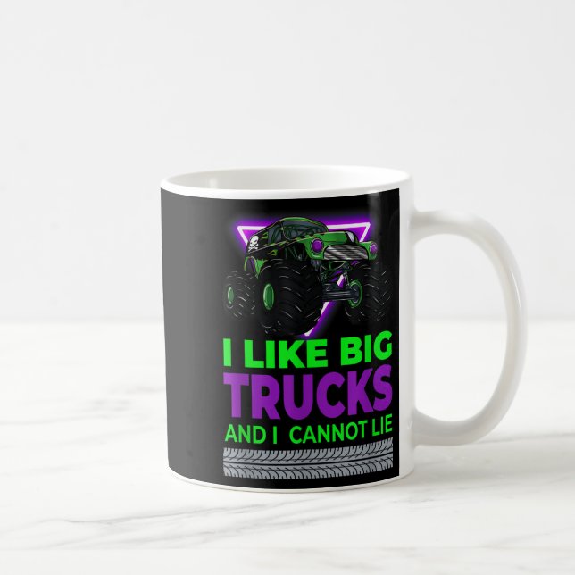 Mug Monster Trucks - I Like Big Trucks And I Cannot Li (Droite)