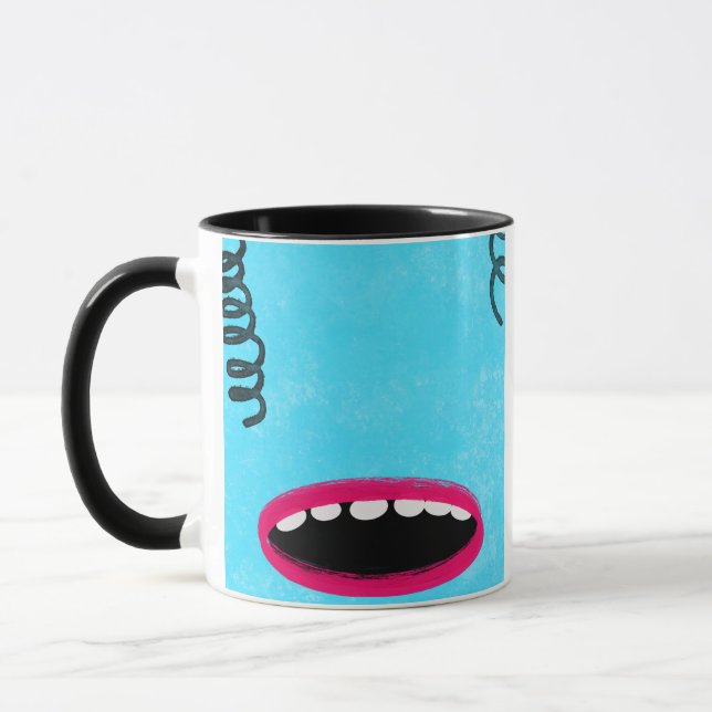 Mug monstre bleu clair (Gauche)
