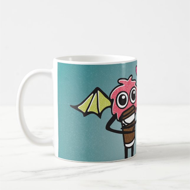 Mug Monstre brouillé de Latte (Gauche)