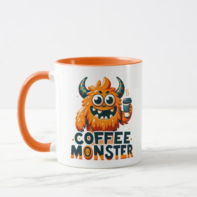 Mug Monstre de café gai (Gauche)