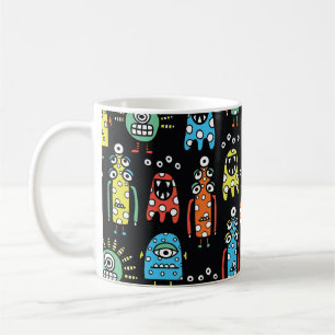 Mug Monstres Aliens : Mignonne Vintage sans couture