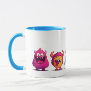 Mug Monstres mignons Bleu clair