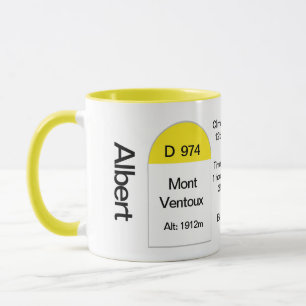 Mug Mont Ventoux, marqueur routier français, vélo de r