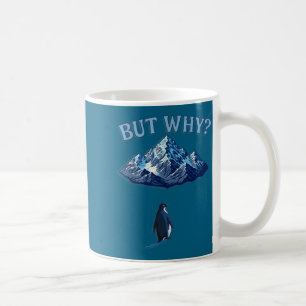 Mug Montagne de pingouin drôle mais minimal