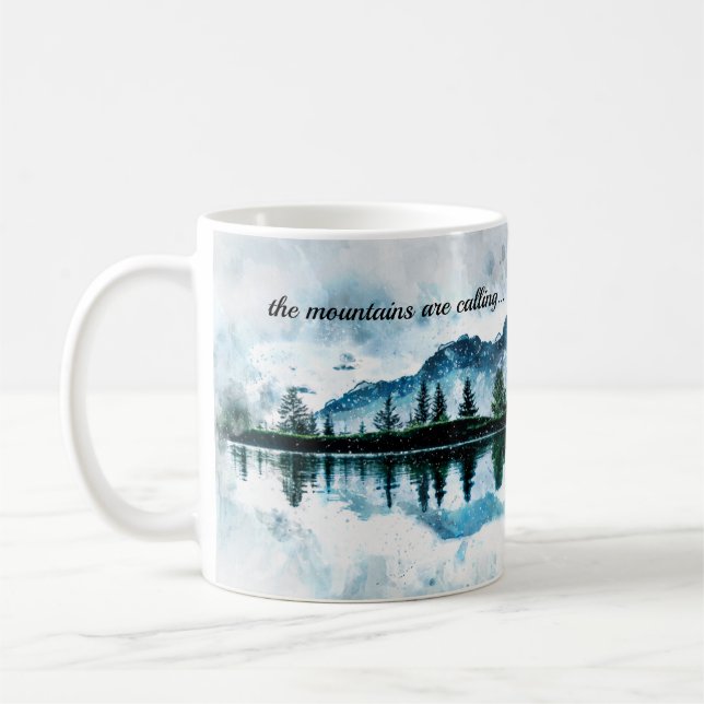 Mug Montagnes aquarelles (Gauche)