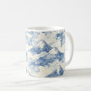 Mug Montagnes enneigées bleu blanc équilibrées