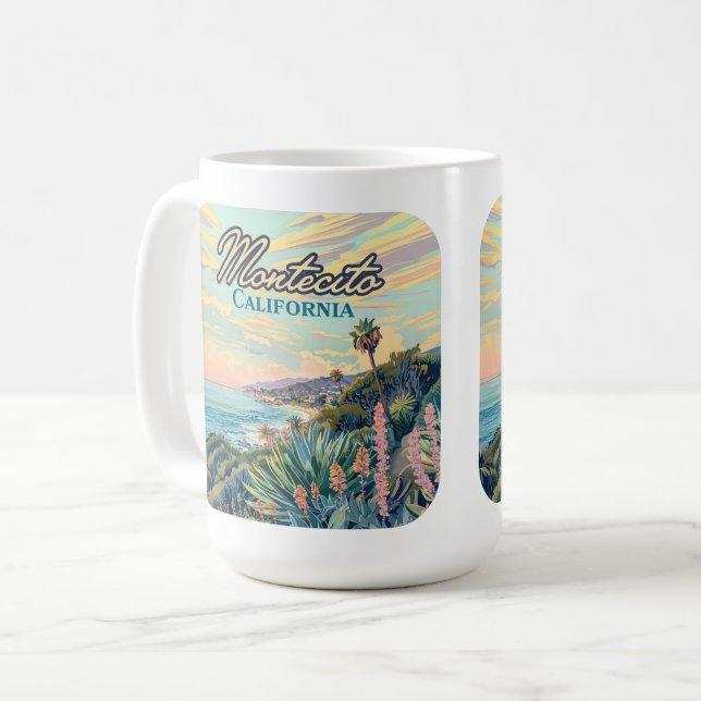 Mug Montecito California Père Noël Barbara Coastline (Devant gauche)