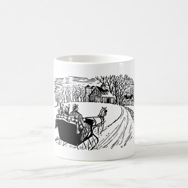 Mug Montée en traîneau d'hiver (Centre)