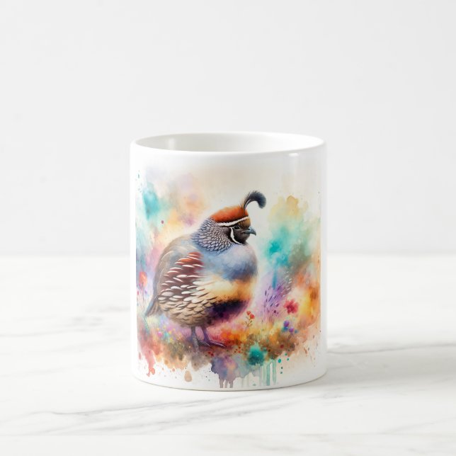 Mug Montezuma Quail AREF755 - Watercolor (Centre)