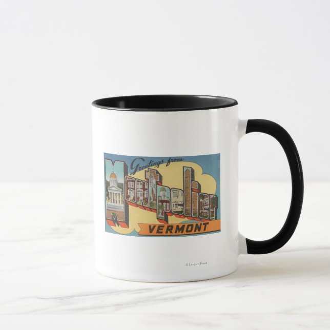 Mug Montpelier, Vermont - Scènes de grandes lettres (Droite)