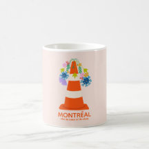 Montréal humoristique cônes oranges ville cadeau 