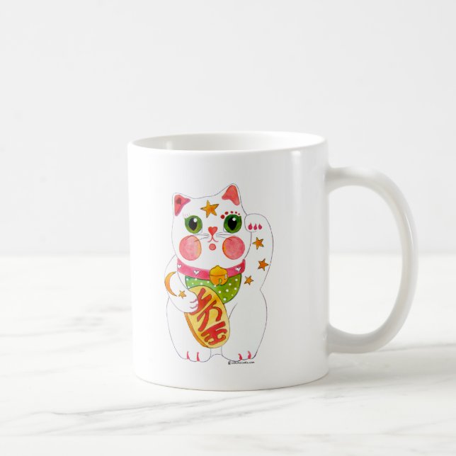 Mug Montrer le chat du doigt Maneki Neko (Droite)
