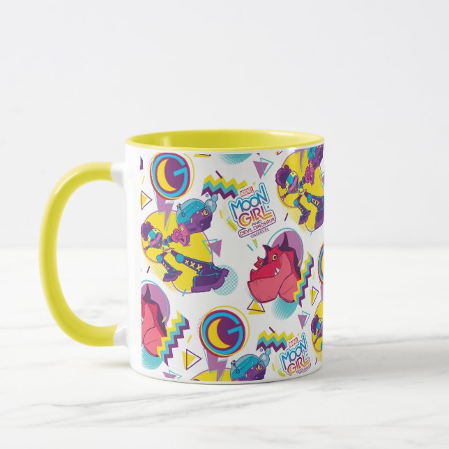 Mug Moon Girl et le diable Dinosaur Memphis Motif de l (Gauche)