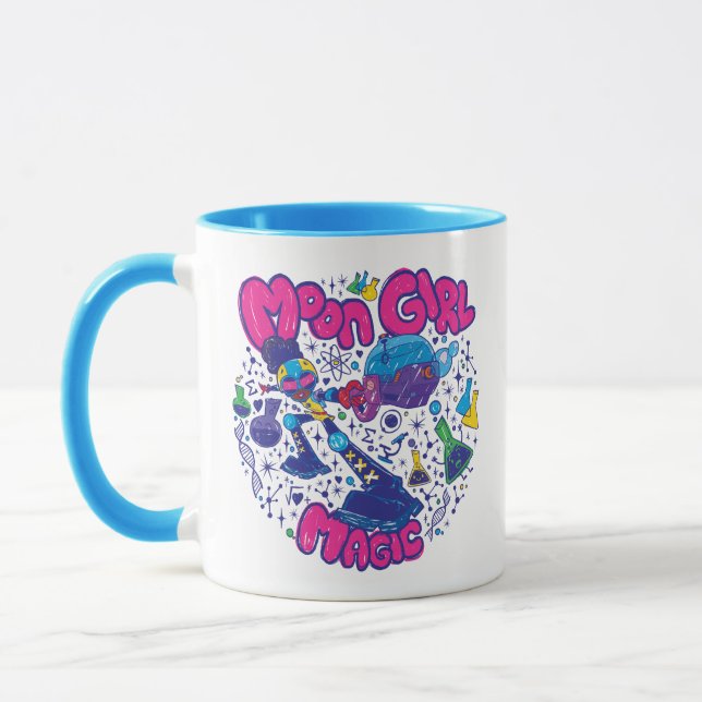 Mug Moon Girl Magic Science Doodle Graphisme (Gauche)