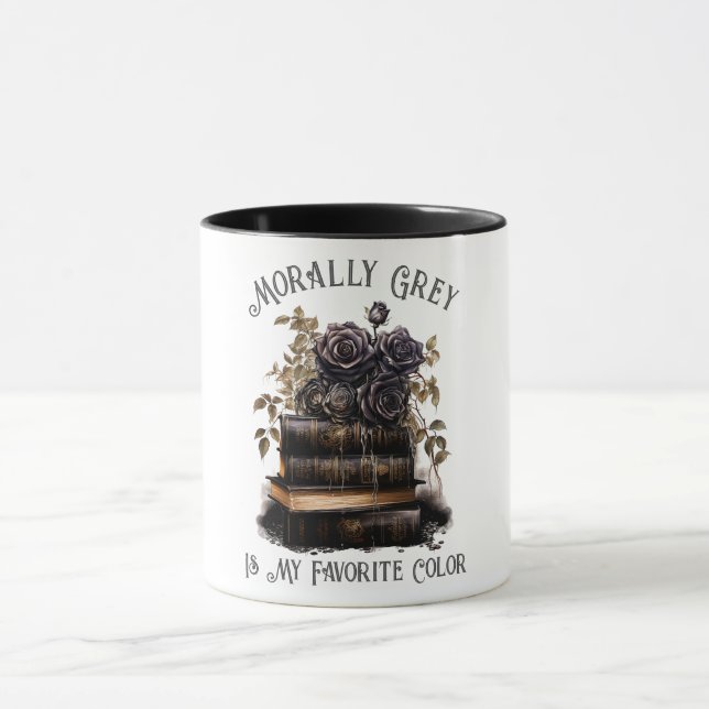 Mug Morally Grey Est Ma Couleur Favorite, Amateur De L (Centre)