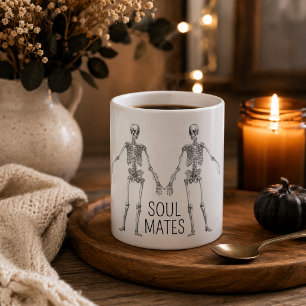 Mug Morbid Skeleton Mariage Humour Soul Mates