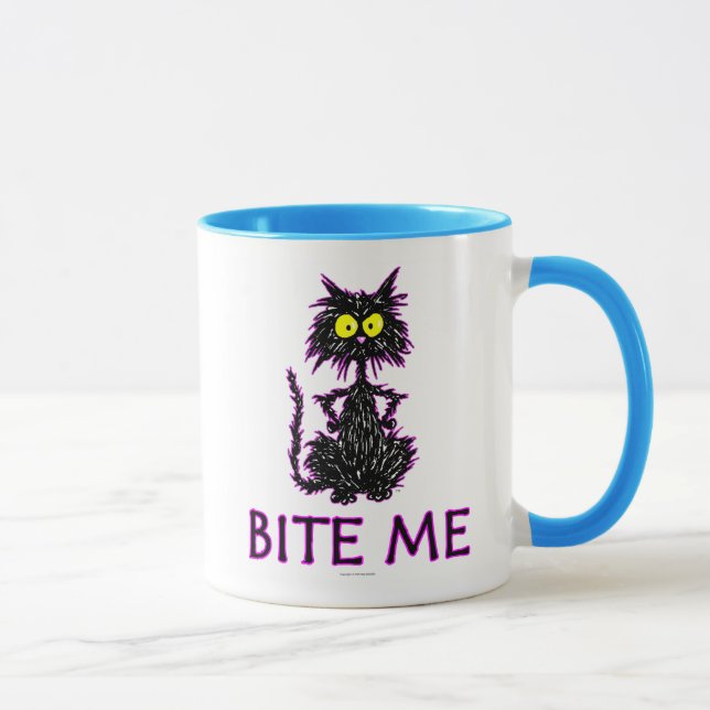Mug Mordez-moi ! Conceptions de cadeau de chat (Droite)