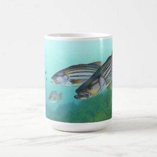 Mug Morone atlantique Saxatilis de poissons de bar