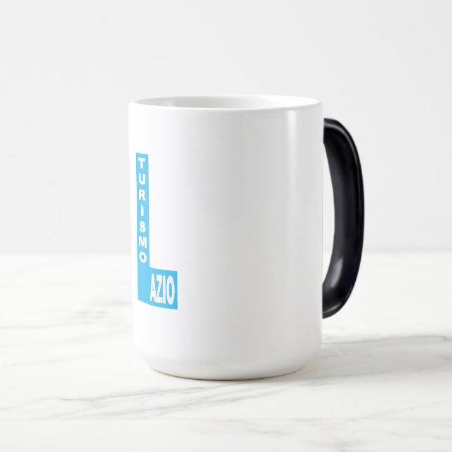 Mug morphing  blanche DESIGN LAZIO  TURISMO (Front Right)