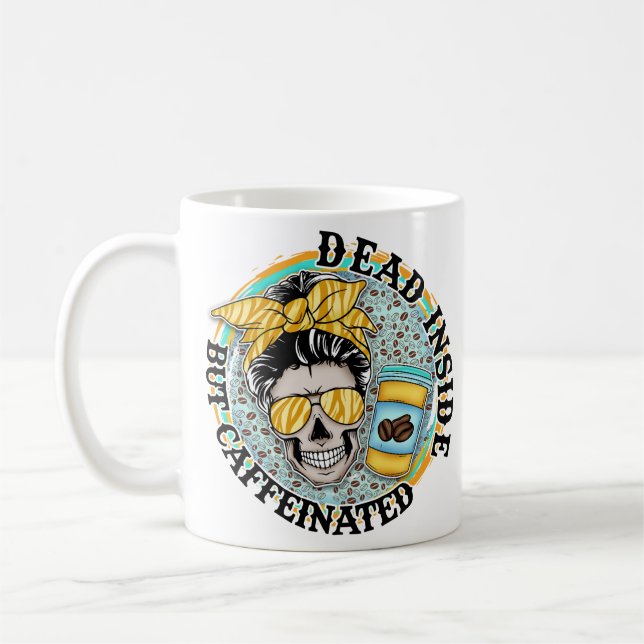 Mug Mort à l'intérieur mais caféiné (Gauche)