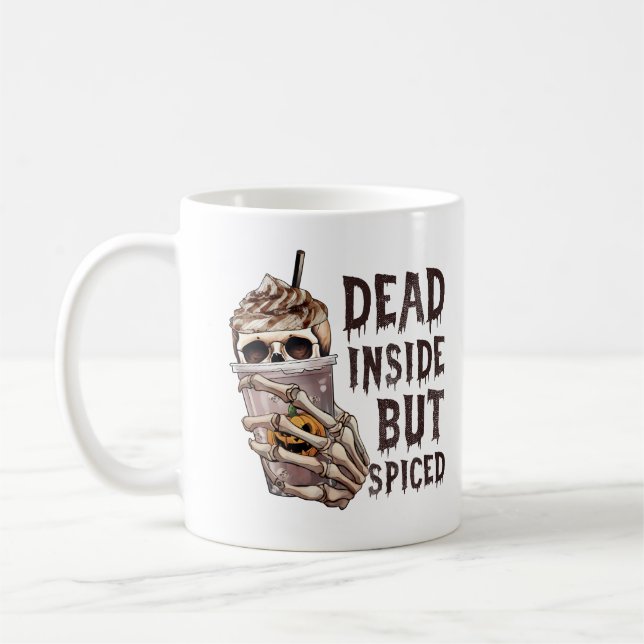 Mug Mort À L'Intérieur Mais Épicé Boire Halloween Fun  (Gauche)