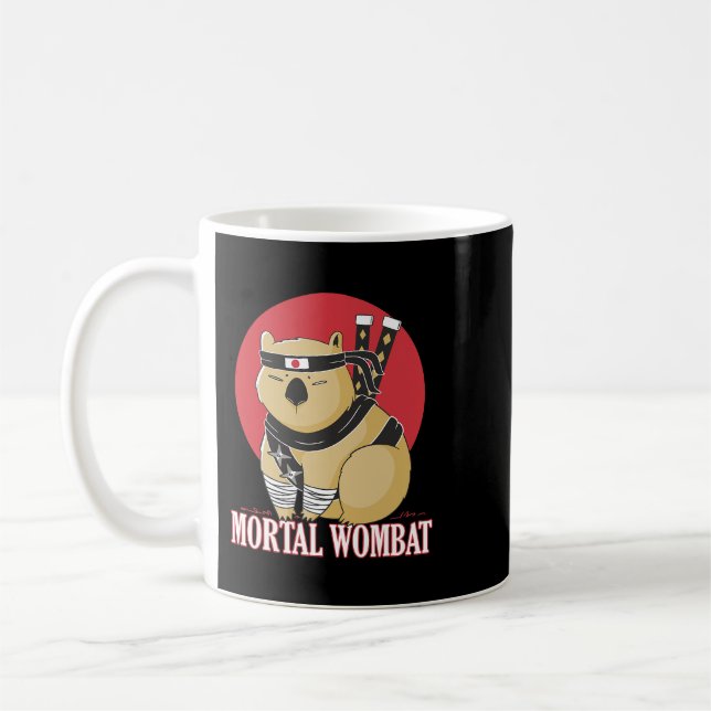 Mug Mortal Wombat Funny Amoureux des animaux (Gauche)