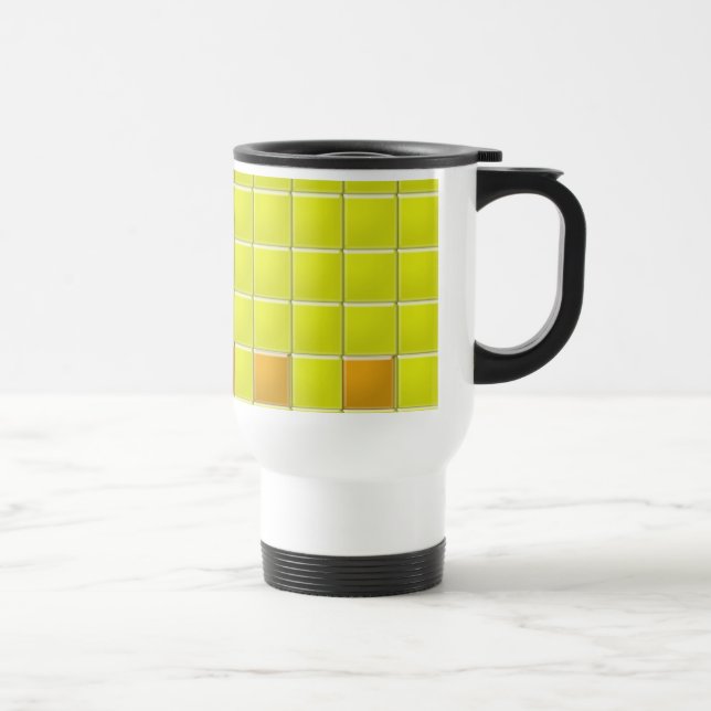 Mug - Mosaic Squares in Yellow (v.2) (Right)
