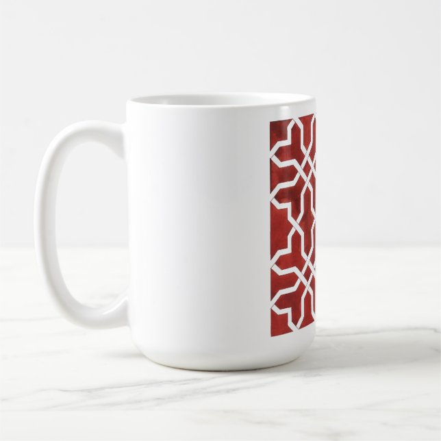 Mug Mosaïque andalouse rouge ALHAMBRA (Gauche)