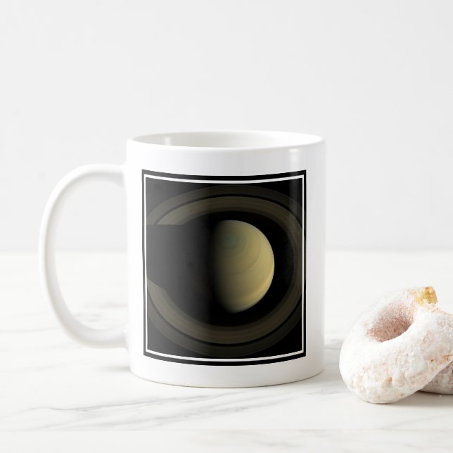 Mug Mosaïque De La Planète Saturne Et Ses Principaux A (Avec donut)