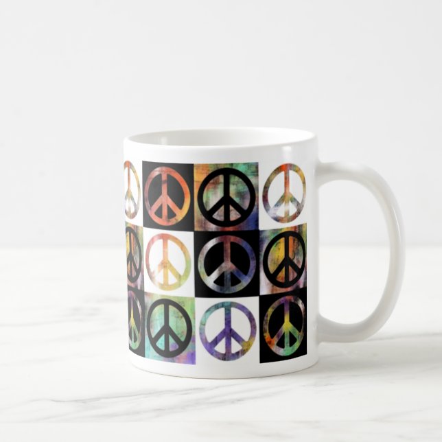 Mug Mosaïque de signe de paix (Droite)