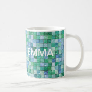 Mug Mosaïque en pastel brillante de tuile de bloc en