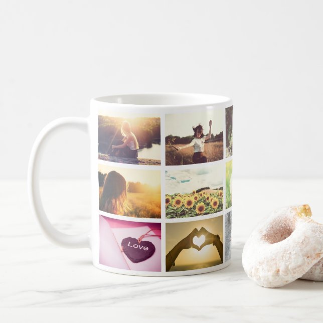 Mug Mosaïque photo tendance (Avec donut)