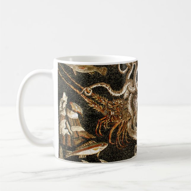 Mug Mosaïque romaine antique Pompéi Sea Life Mosaïque  (Gauche)