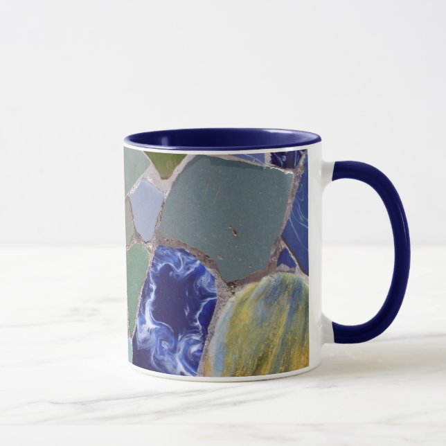 Mug Mosaïques de bleu d'Antoni Gaudi (Droite)