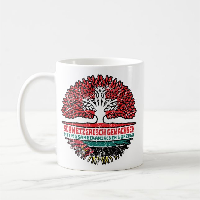 Mug Mosambik Mosambikanisch Schweizer Schweiz Baum (Gauche)