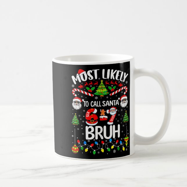 Mug Most Likely To Call Santa 67 Six Seven Bruh Christ (Droite)