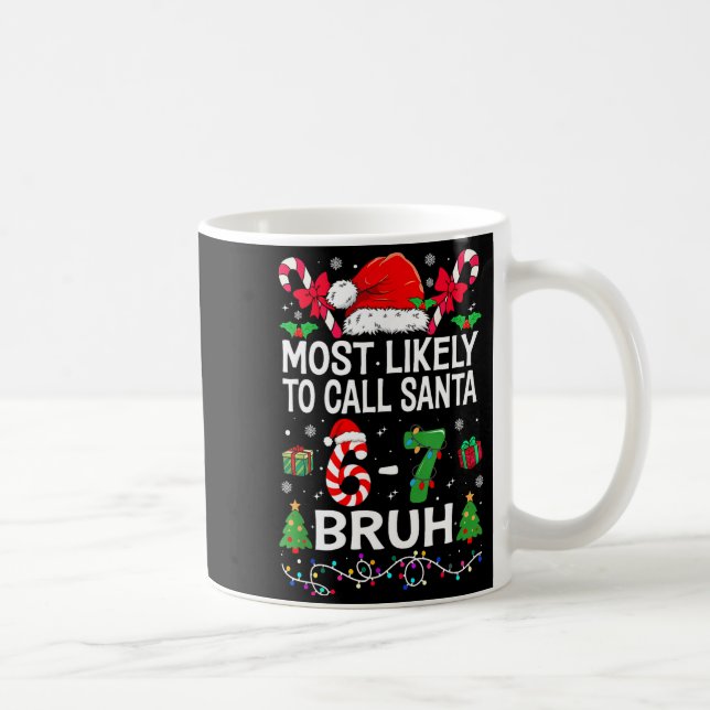 Mug Most Likely To Call Santa 67 Six Seven Bruh Christ (Droite)
