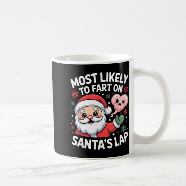 Mug Most Likely To Fart On Santa’s Lap Funny Christmas (Droite)