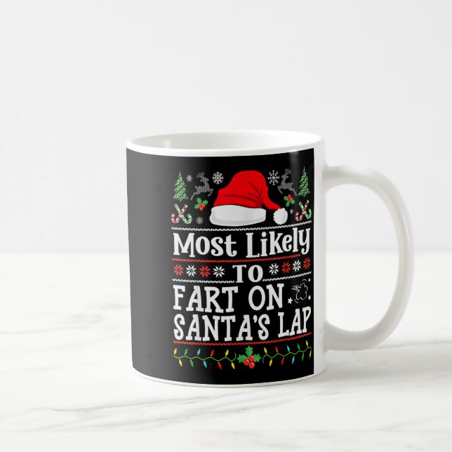 Mug Most Likely To Fart On Santa's Lap Family Christma (Droite)