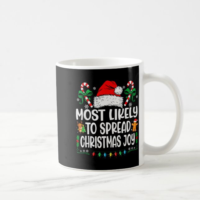 Mug Most Likely To Spread Christmas Joy Family Matchin (Droite)