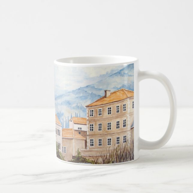 Mug Mostar, Bosnie - Peinture des paysages urbains acr (Droite)