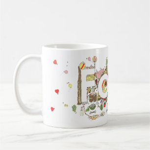 Mug Mot alimentaire Art Coloré Funny Baking Typographi