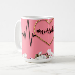 Mug Mot-Clé Heartbeat Design And Nurtbeat Life