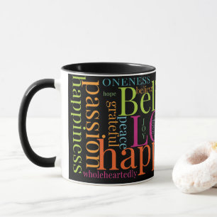 Mug Mot coloré moderne conception de texte Cloud