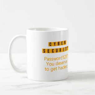 Mug Mot de passe Cyber Sécurité 123 - Citations de séc