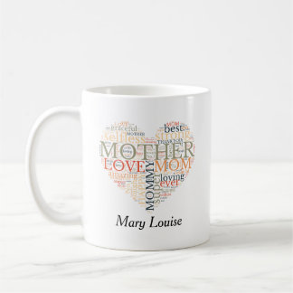 Mug Mot personnalisé Cloud Fête des Mères
