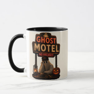 Mug Motel Fantôme Néon Vintage Halloween Effrayant