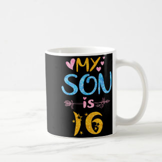 Mug Mother father mom dad happy birthday son is 16