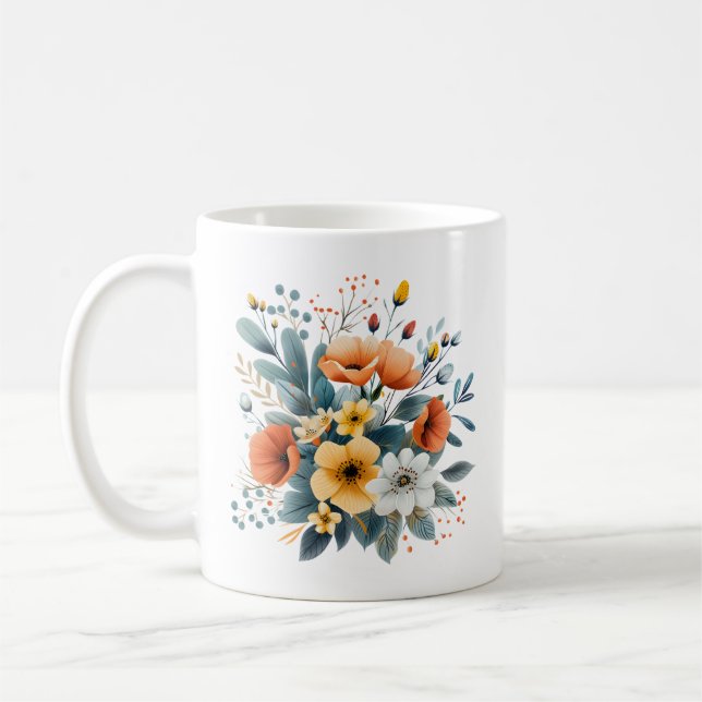 Mug Mother's Day Boho Flowers Clipart-61983 (Gauche)