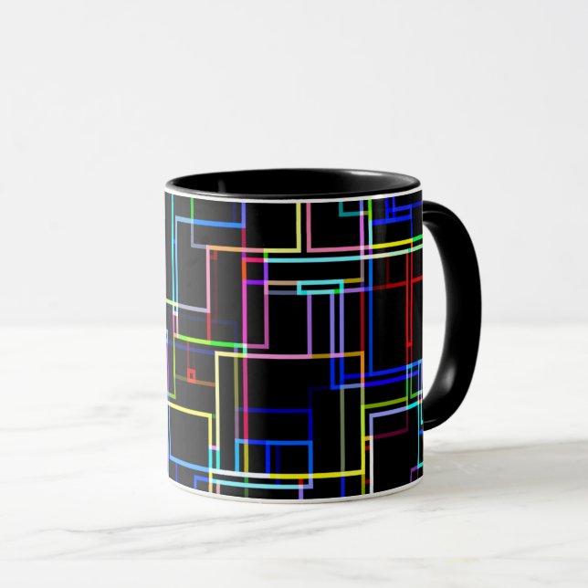 Mug Motif à bandes multiples cool (Devant droit)